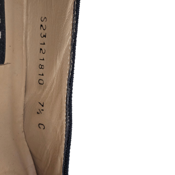 Shoes Stuart Weitzman black fabric square toe block heel pumps 7.5 - Picture 9 of 12